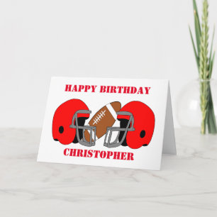 American Football Just Add Name Birthday Card