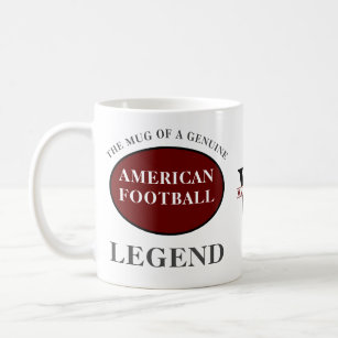 American Football Legend Monogram Add Your Name Coffee Mug