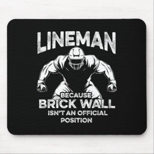 American Football Lineman Brick Wall Funny Quote M Mouse Mat