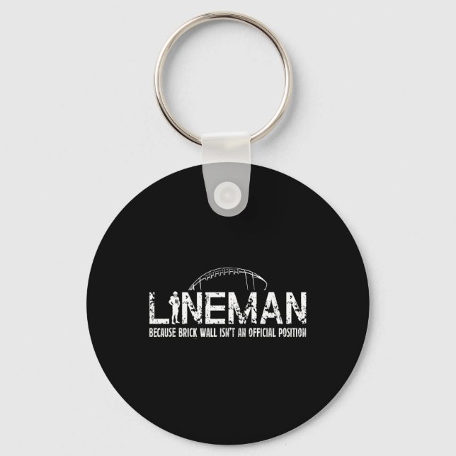 American Football Lineman  Key Ring (Front)