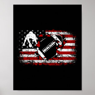 American Football Lineman Offensive Player Apparel Poster