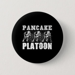 American Football Lineman Pancake Platoon Player S 6 Cm Round Badge