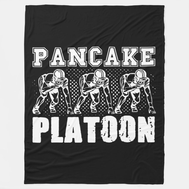 American Football Lineman Pancake Platoon Player S Fleece Blanket (Front)