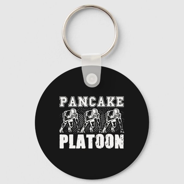 American Football Lineman Pancake Platoon Player S Key Ring (Front)