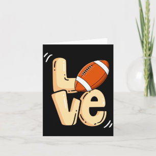 American Football Love Valentines Rugby Srts Pl _1 Card