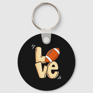 American Football Love Valentines Rugby Srts Pl _1 Key Ring