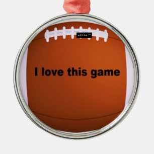 American football metal tree decoration
