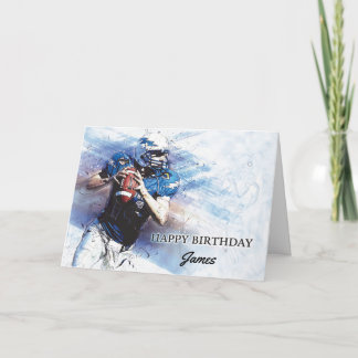 American Football NFL Happy Birthday Personalised Card