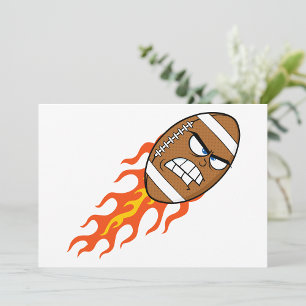 American Football On Fire Invitations
