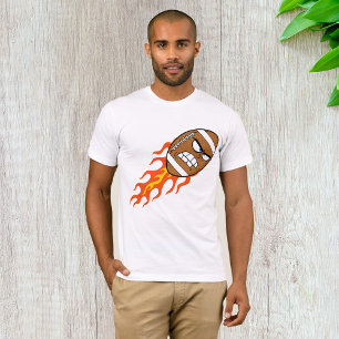 American Football On Fire Mens T-Shirt