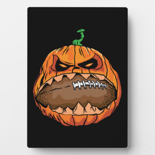 American Football On Halloween Plaque