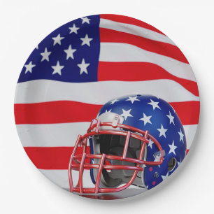 American Football Paper Plate
