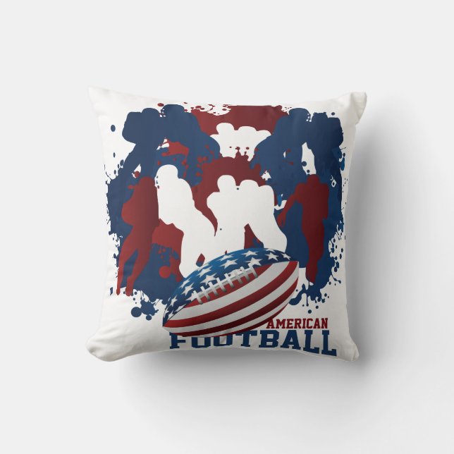 American Football Patriotic Pillow (Front)