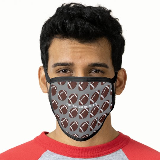 American Football Pattern, Personalized Sports Face Mask Zazzle.co.uk