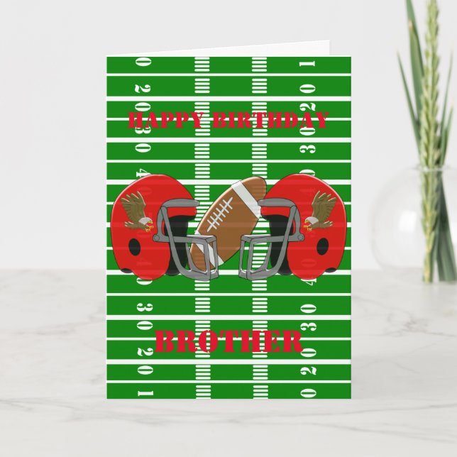 American Football Personalised Brother Birthday Card (Front)