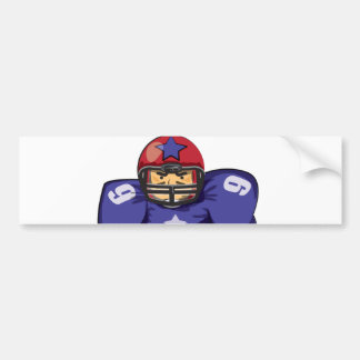 American football player bumper sticker