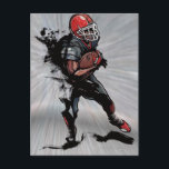 American football player holding football postcard<br><div class="desc">AssetID: 83834553 / {Eastnine Inc.} / American football player holding football _x000D_ _x000D_ In gridiron football , holding is the illegal restraining of another player who is not in possession of the ball. Holding is banned in most football leagues because it does not allow fair play of the game and...</div>