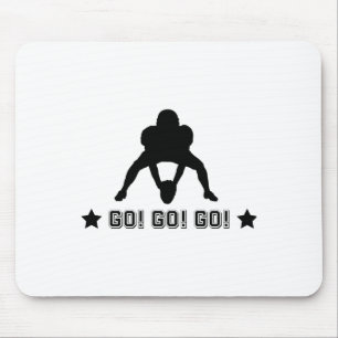 American Football Player Logo Mouse Mat