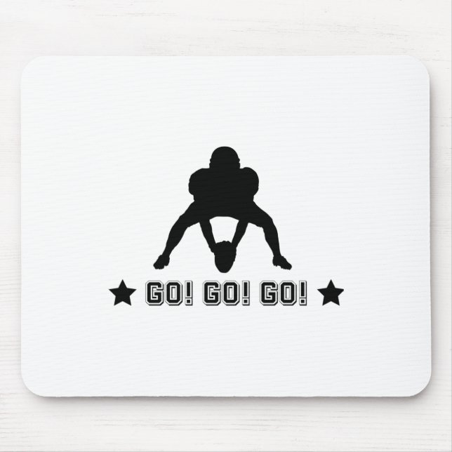 American Football Player Logo  Mouse Mat (Front)