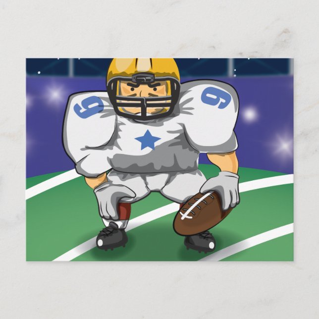 American football player postcard (Front)