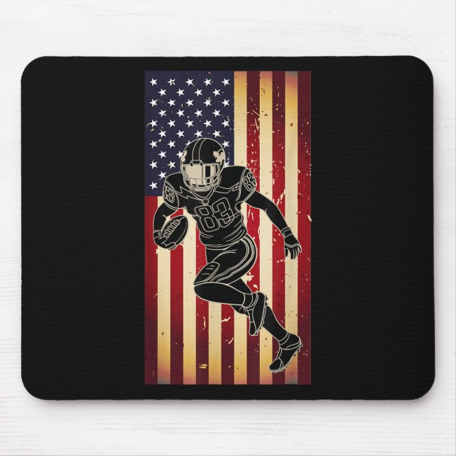 American Football Player Usa Flag Pride Football P Mouse Mat (Front)
