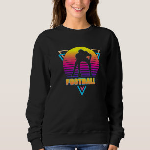 American Football Player Vintage Retro 80s Style V Sweatshirt