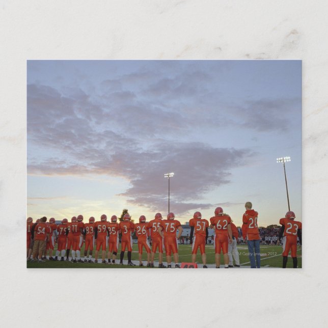 American football players including teenagers postcard (Front)