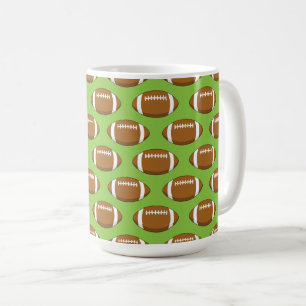 American Football Rugby Ball Pattern Coffee Mug