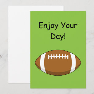 American Football Rugby Ball Personalise Holiday Card