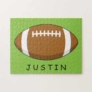 American Football Rugby Ball Personalise Jigsaw Puzzle