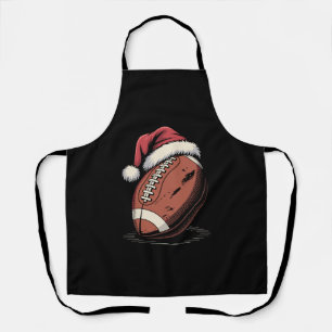 American Football Santa Hat Sports Christmas Xmas  Apron