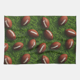 American Football Seamless Sports Pattern Tea Towel