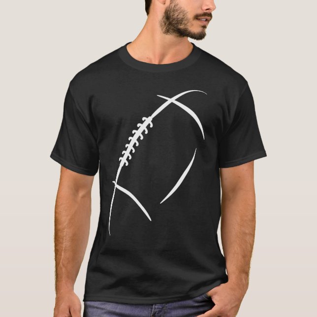 American Football Silhouette Football T-Shirt (Front)