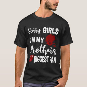 American Football Sister Biggest Fan Little Sister T-Shirt