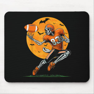 American Football Skeleton Boys Halloween Football Mouse Mat