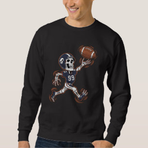 American Football Skeleton Halloween Football Sweatshirt