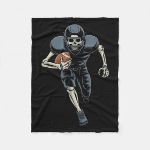 American Football Skeleton Halloween Halloween  Fleece Blanket