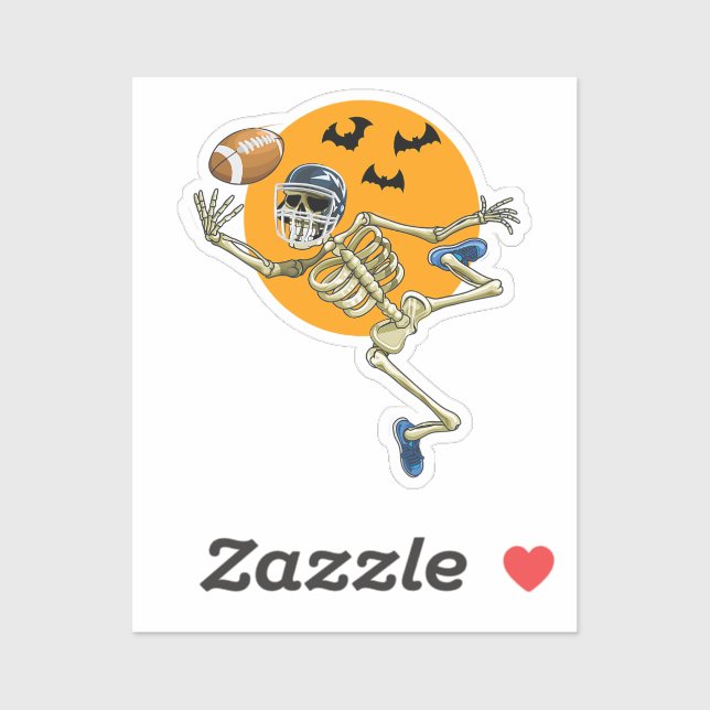 American Football Skeleton Halloween Men Boys Foot (Sheet)