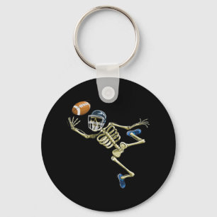 American Football Skeleton Halloween Men Boys Foot Key Ring