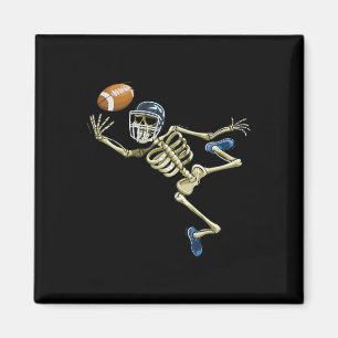American Football Skeleton Halloween Men Boys Foot Magnet