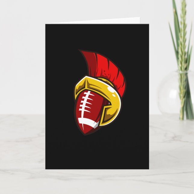 American Football Spartan Football Player Team Card (Front)