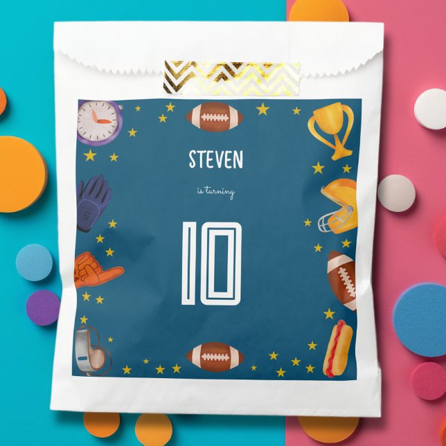 American football sport ball kids birthday favour bags (Creator Uploaded)