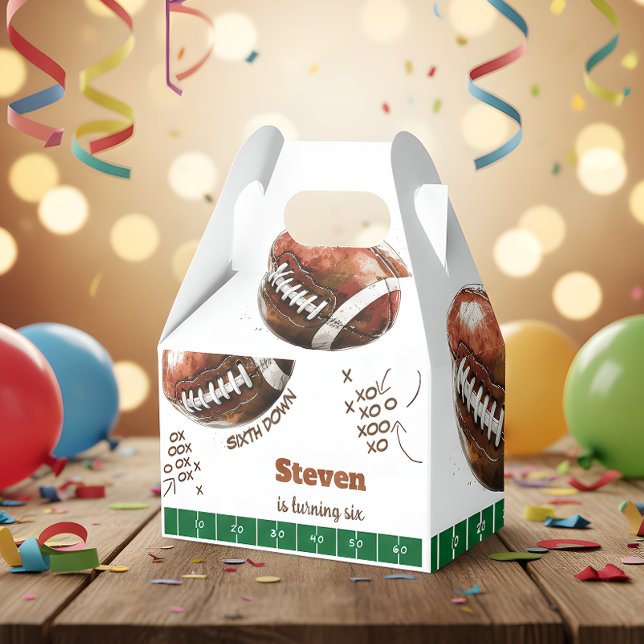 American football sport ball kids birthday favour box (Creator Uploaded)