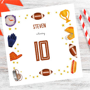 American football sport ball kids birthday napkin