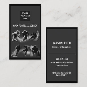 American Football Sports Management-modern Business Card