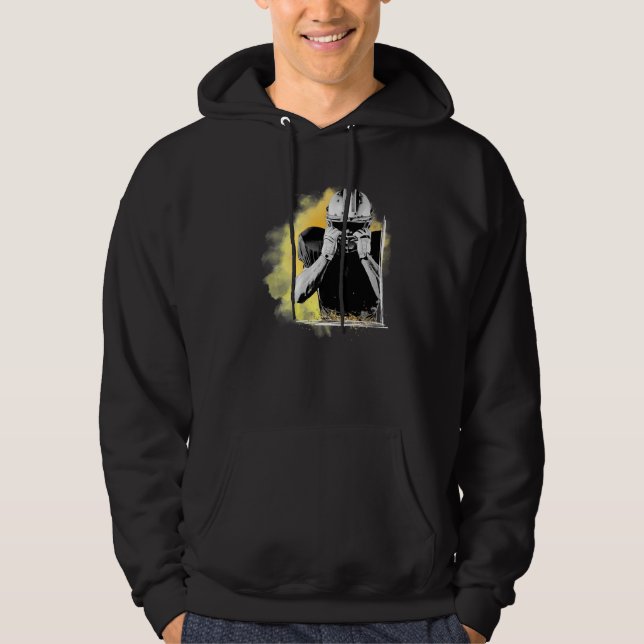 American Football Sports Yellow Player  Hoodie (Front)