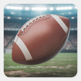 American Football Square Sticker