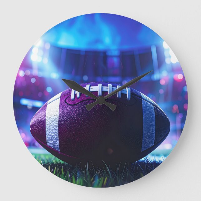 American Football Super Bowl Large Clock (Front)