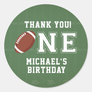 American Football Thank You Classic Round Sticker