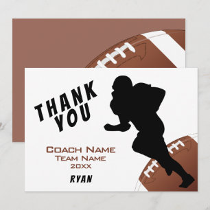 American Football Thank you Coach Card